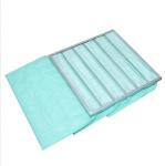 Aluminum Frame HVAC F6 Synthetic Fiber Pocket Bag Air Filters With 6 Pockets
