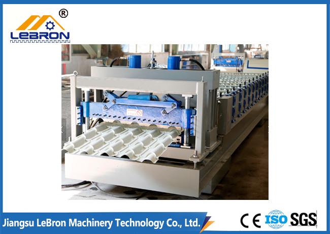 New 6500 mm long color steel glazed tile roll forming machine / glazed roof tile roll forming machine