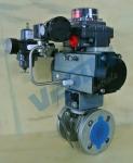 Food Grade Sanitary Pneumatic On Off Valve / Stainless Steel Actuated Ball