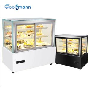 Quality Supermarket Display Cake Showcase , Four Sided Glass Dessert Display Cooler wholesale