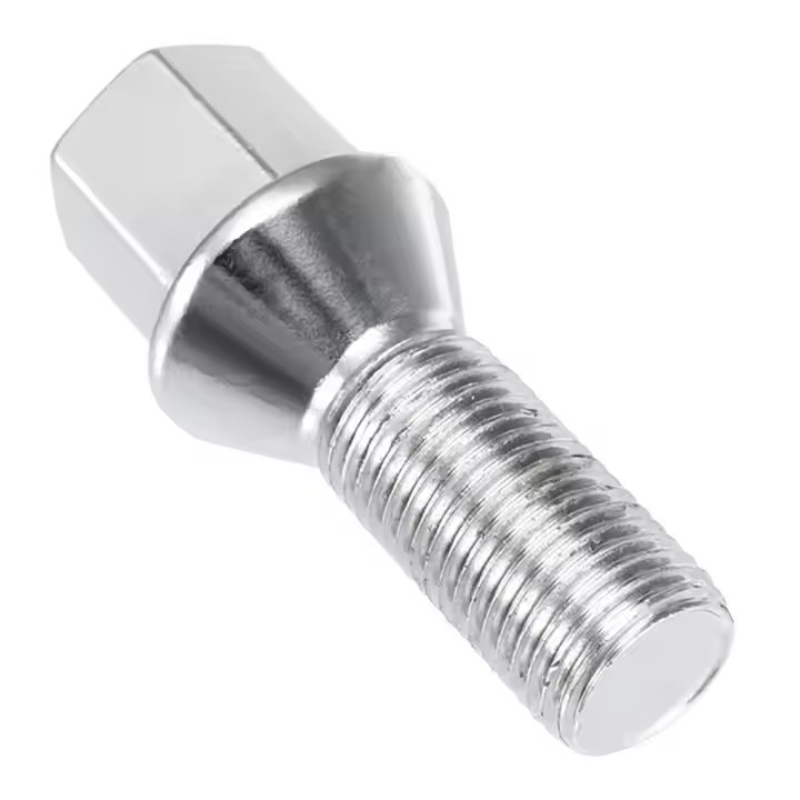 1/2x20 Wheel Bolt Lug Solid Chrome Stud Conical Seat 60 Degrees 610456 For BMW, BPW