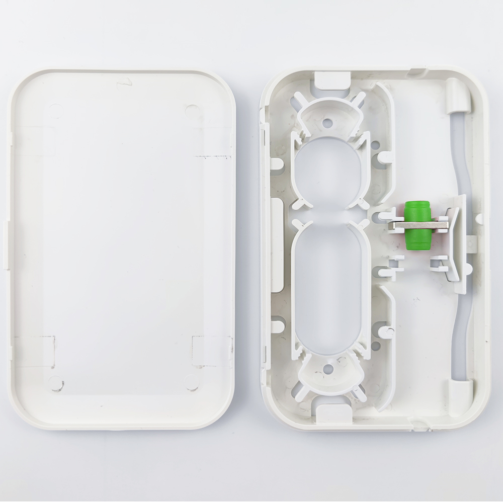 White/Gray FC APC Plastic Fiber Optic Faceplate Socket Panel for Indoor FTTH Network