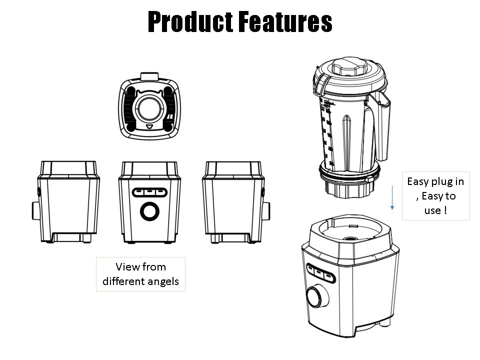 BL812W 1500W Compact High Speed Stainless Speed Blender