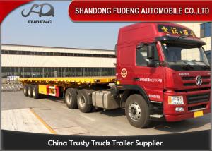 Quality 45 Ft Flatbed Semi Trailer Container Transport With 12 Twist Locks wholesale