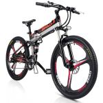 48V 26 inch Electric Folding Bike With 3 Knife And Shimano 21 Speed Derailleur