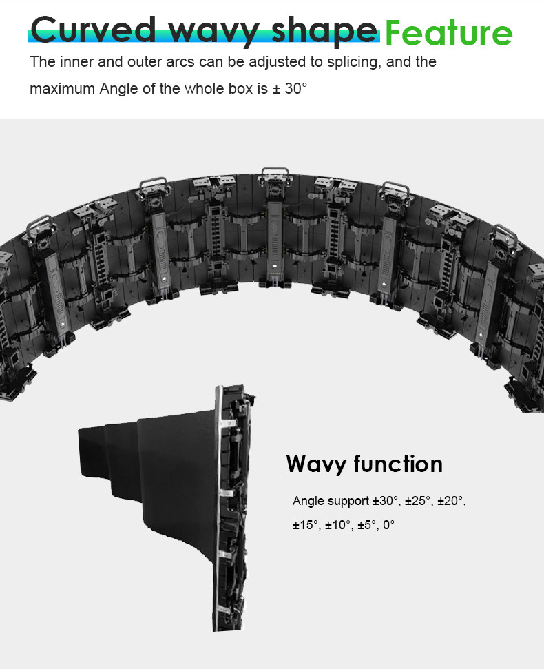 P2.604 LED Flexible Panel 1920Hz Stage Rental LED Display 9000cd/m2 With Back Maintenance