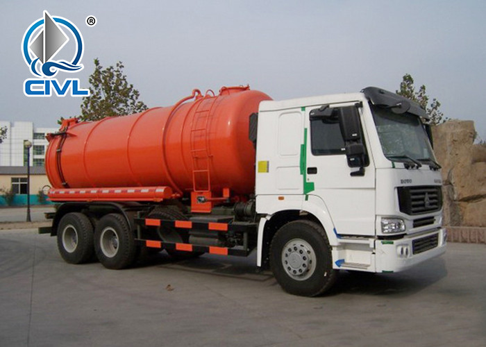 LHD / RHD 6x4 10 Wheels Vacuum Truck / 20 CBM Sewage Pumping Trucks HOWO 336hp Engine Sewage Suction Truck