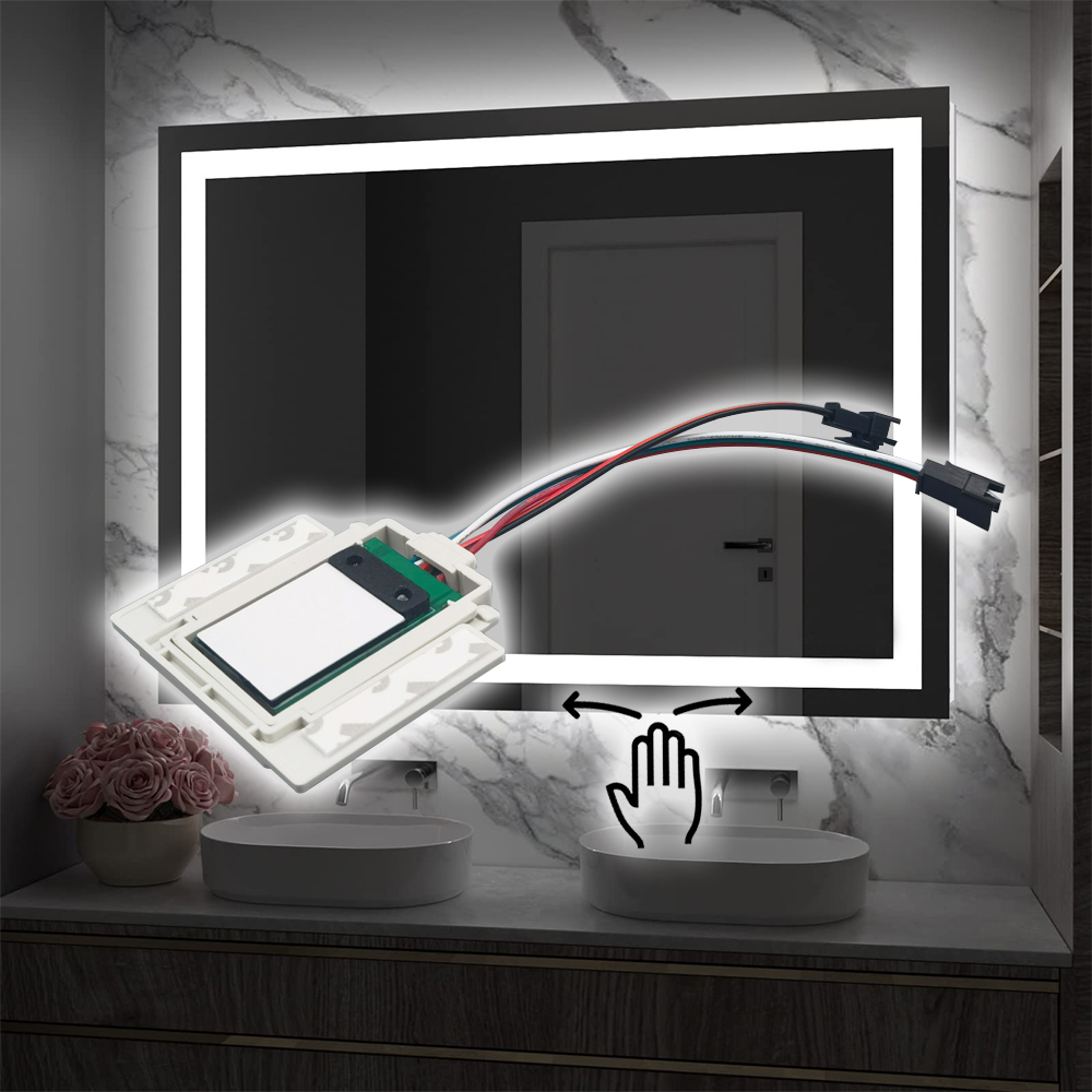 DC12V Smart Hand Led Light One/Three Colors Mirror Manual Scanning Dimming Control Non-Touch Sensor Switch