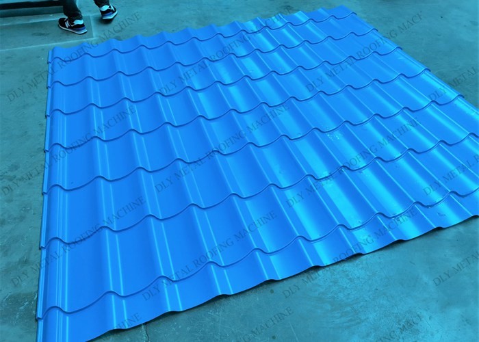 PLC Metal Roofing Manufacturing Equipment 40Cr R Panel Roll Forming Machine
