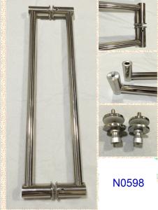 Quality SUS304 Polished Chrome shower handle / glass door handle N0598 wholesale