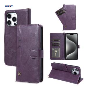 Quality Business Style Pu Leather Phone Case Flip Cover Wallet Stand For Samsung S25 Ultra wholesale