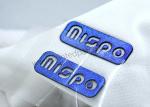 SGS OEKO Raised 2D Heat Transfer Rubber Logo Blue Color