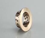 Brass Plus Graphite Bushings , Yellow Black Self Lubricating Bearing