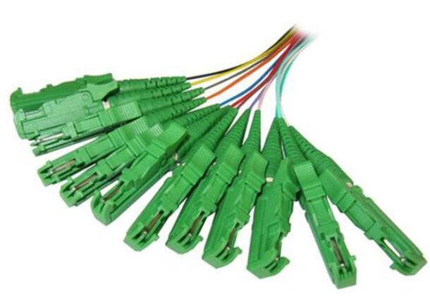 12 Core Color Om3 E2000 Apc Upc G655 Fiber Optic Pigtail