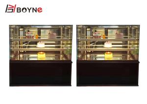 Quality R134A Cake Display Case Black Three Layer Bread Chiller Showcase wholesale