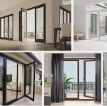Lock Type Mortise Lock Aluminum Swing Door for Commercial and Residential
