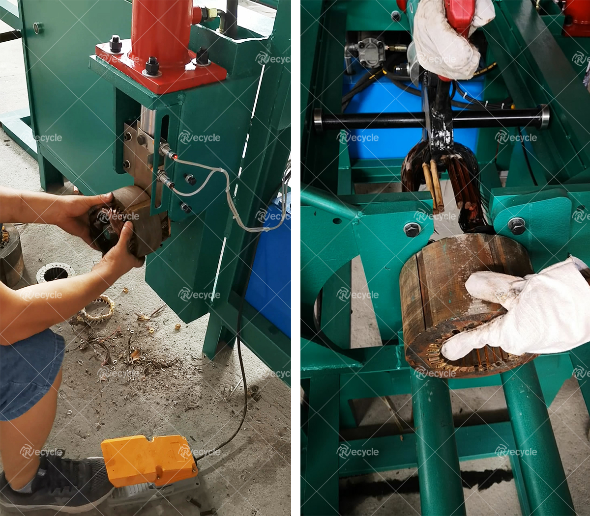 Electric Motor Wrecker Scrap Copper Motor Stator Recycling Machine for Professional