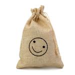 Custom Printed 10x15cm Drawstring Jewelry Beads Jute Bag