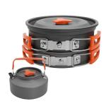 THNH-02 Portable Camping Pot Set Outdoor Camping Cookware With 1.1L Kettle