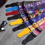 Logo Silk Screen Printed Girls Guitar Strap / BSCI Beautiful Guitar Lock Strap