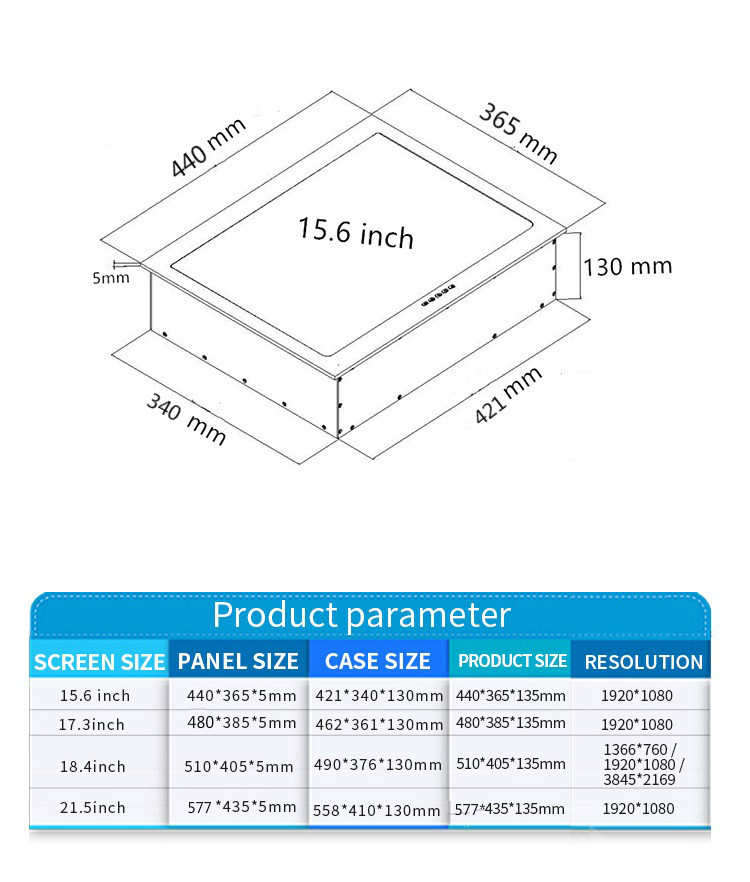 Custom Flip Up Monitor LCD Computer Screen 110V-240V