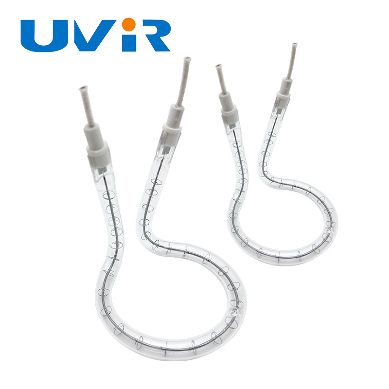 Quartz Glass Heating Lamp Tube High Foot Circular Infrared Lamp Tube