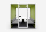 Safe Silent Office Phone Booths Easy Assemble Sound Proof Glass Cabin