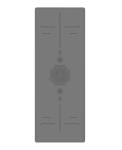 Rubber Yoga Mat Body alignment lines Non-Slip Fitness pad Grey- Light Color