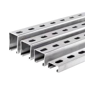 Quality Anodized C Shaped Aluminium Strut Channel / Metal Slotted Channel 1-3mm Thickness wholesale