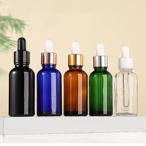 Quality Hair Oil Glass Cosmetic Containers Rose Gold Dropper Bottle Transparent OEM wholesale