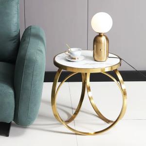 Quality Modern SEDIA Stainless Steel Side Table With Marble/Glass Top wholesale