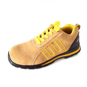 Quality Genuine leather Yellow Steel Toe Shoes Lightweight S3 Safety Boots wholesale