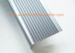 Right Angle Slip Resistant Chrome Stair Nosing Anodized Light Blue Color