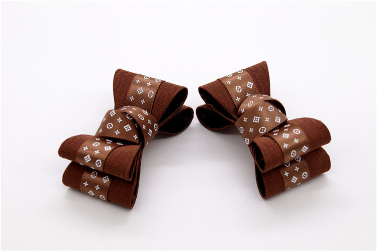 Ribbon coloured bow-tied shoe flower,Handmade footwear ornaments and flower Thread ribbon Beige ,white,black,red ,blue