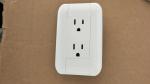 Silver Point Contact Two Gang Socket , Residential Electric Power Socket