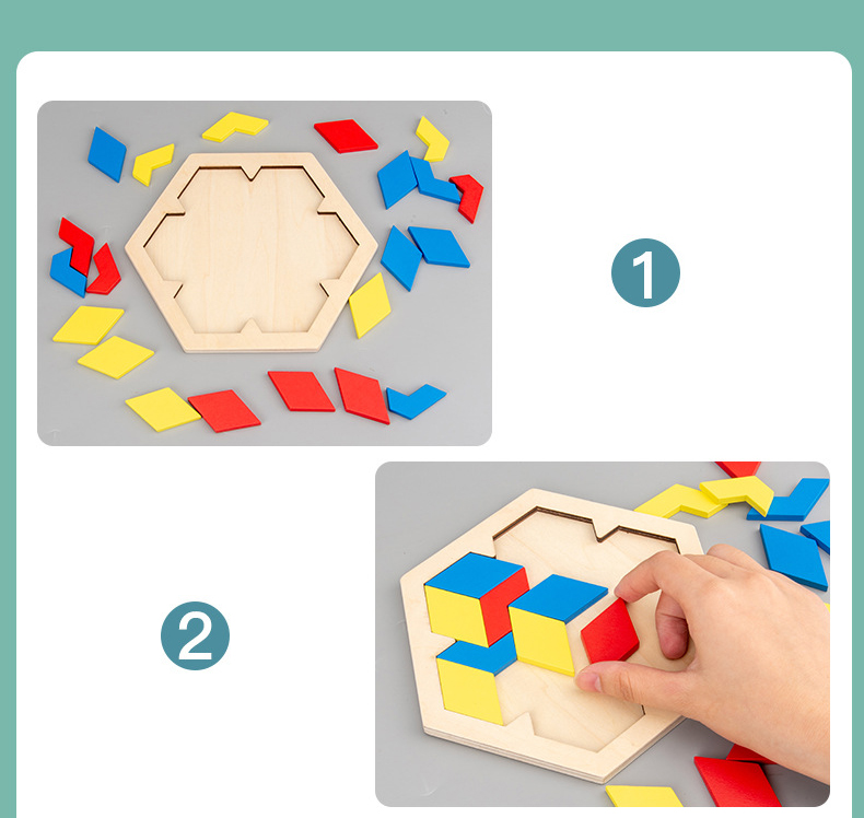 Children Baby Developmental Toys Geometric Jigsaw Puzzle Early Education Toy
