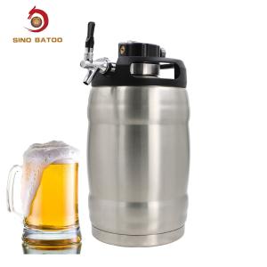 Quality Double Wall Simple 5L Beer Keg Dispenser Tap CO2 System wholesale