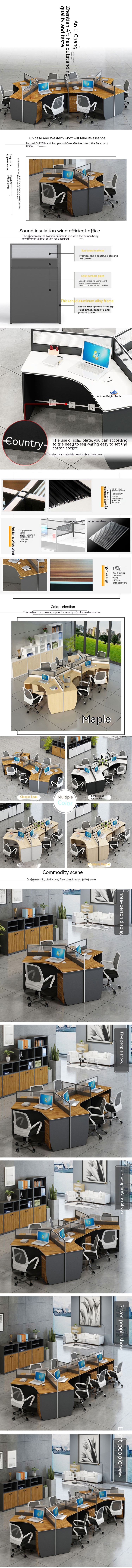 Commercial Office Cubicle Furniture Simple Wooden Desk with ISO9001/ISO14001 Certificate