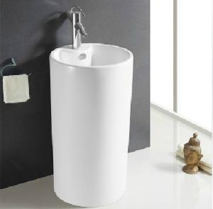 Quality Freestanding bathroom suite basin with pedestal wholesale