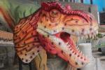 High Density Sponge Playground Dinosaur Head For Factory Door Show