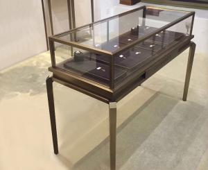 Quality Multi Color Glass Jewelry Display Case / Modern Jewelry Showcases Luxury Style wholesale