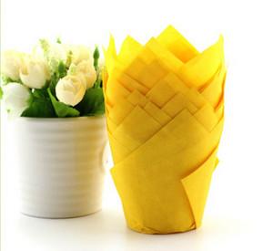 Quality Bright Yellow baking tulip cup/lotus cup wholesale