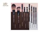 9 In1 Wooden Handle 7.4 inch Facial Makeup Brushes