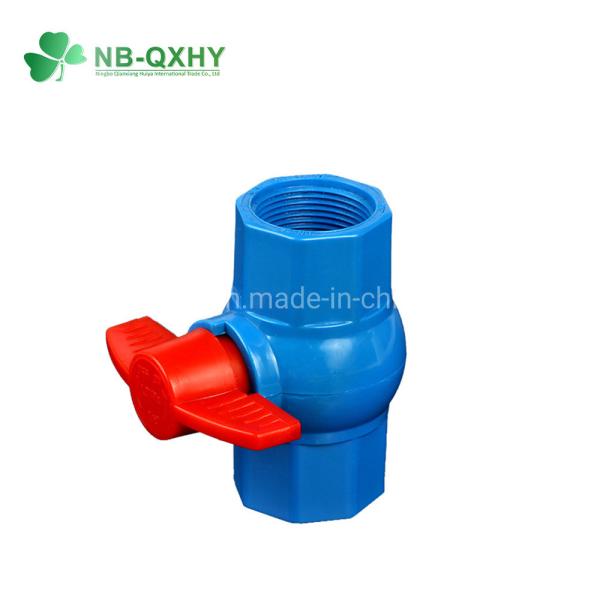 Cheap Straight Through Type Plastic PVC Compact Ball Valve with Straight Channel from Top for sale