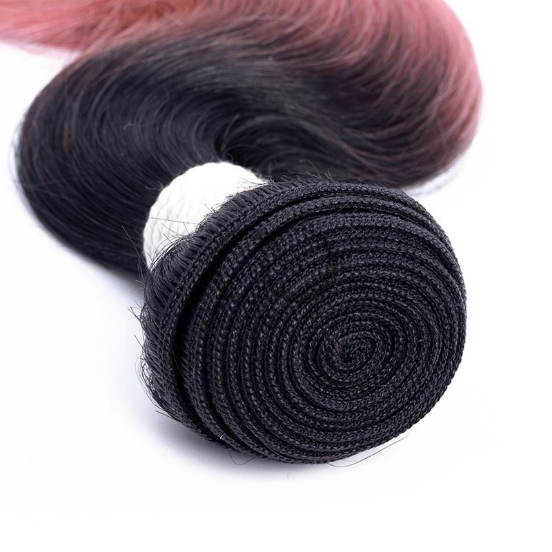 #T1B/Pink Body Wave Remy Human Hair Bundles Sew In Weave Bundles Brazilian Bundle Deals