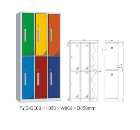 Quality 2016 New design modern Europe style six door steel locker FYD-G008,RAL color wholesale