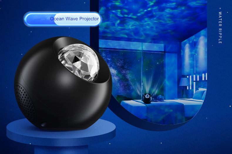 Remote Control Ocean Wave Atmosphere Room Projector Light For Kids Adults Game Center Car