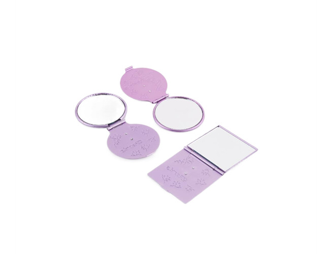 Aluminum Round Small Foldable Mirror Foldable Travel Compact Mirror Square