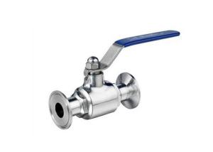 Hygienic Two Way Ball Valve Stainless Steel AISI 304 With 180 Degree Rotary Handle