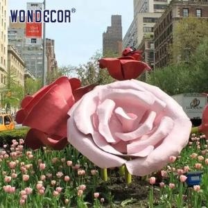 Quality 130cm Forged Metal Sculpture Stainless Steel Flower Tree Sculpture wholesale